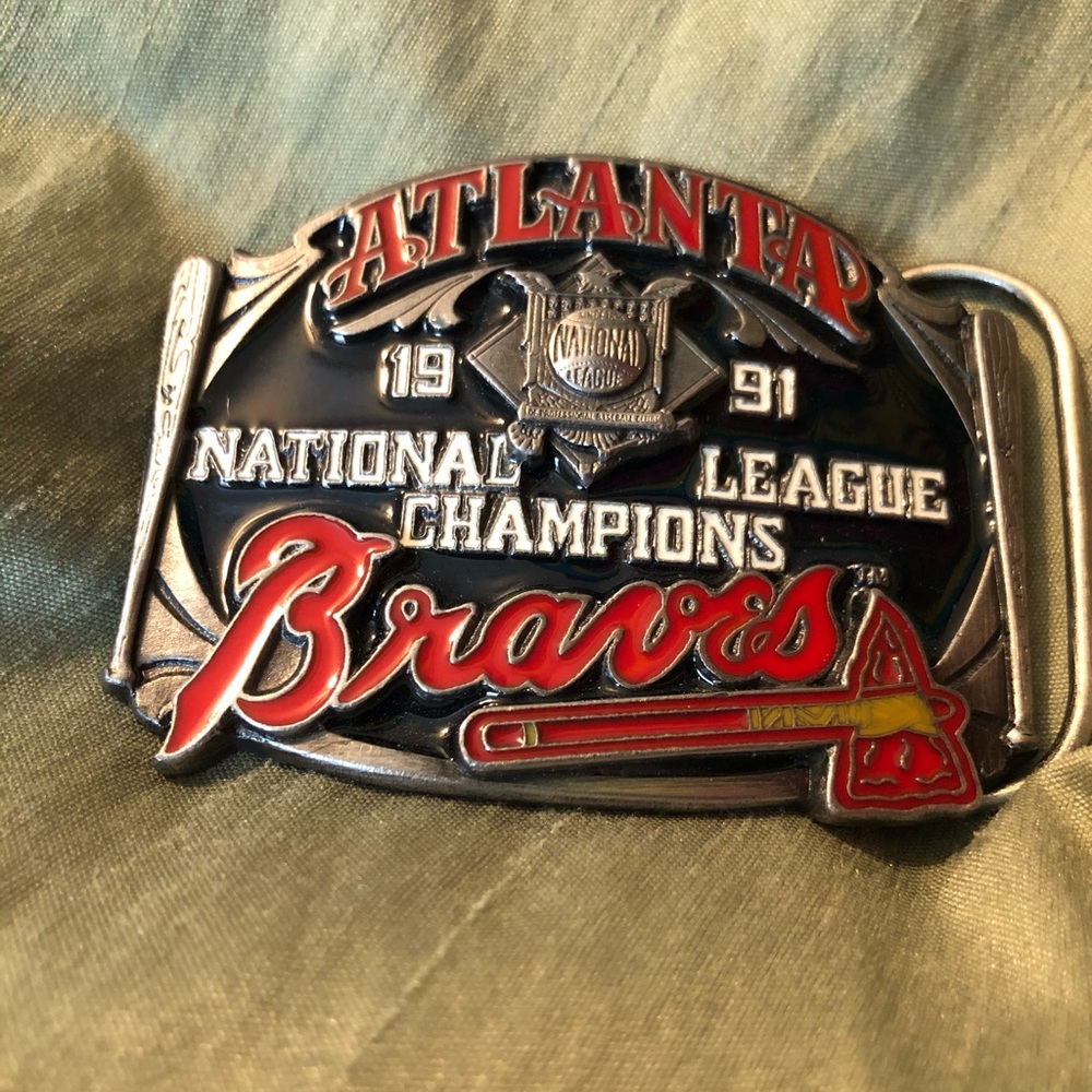 Atlanta Braves National Champions belt buck